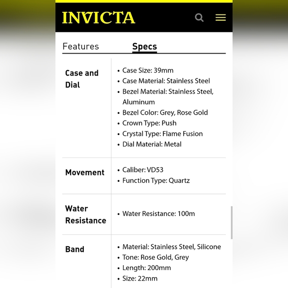 NWoT 🌟 INVICTA 🌟⌚LADIES CHRONOGRAPH WATCH⌚TriNite 💙 BLU LADY 💙 Model 24189 - Picture 8 of 10